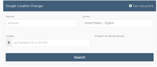 Google Location Changer (SERPs)