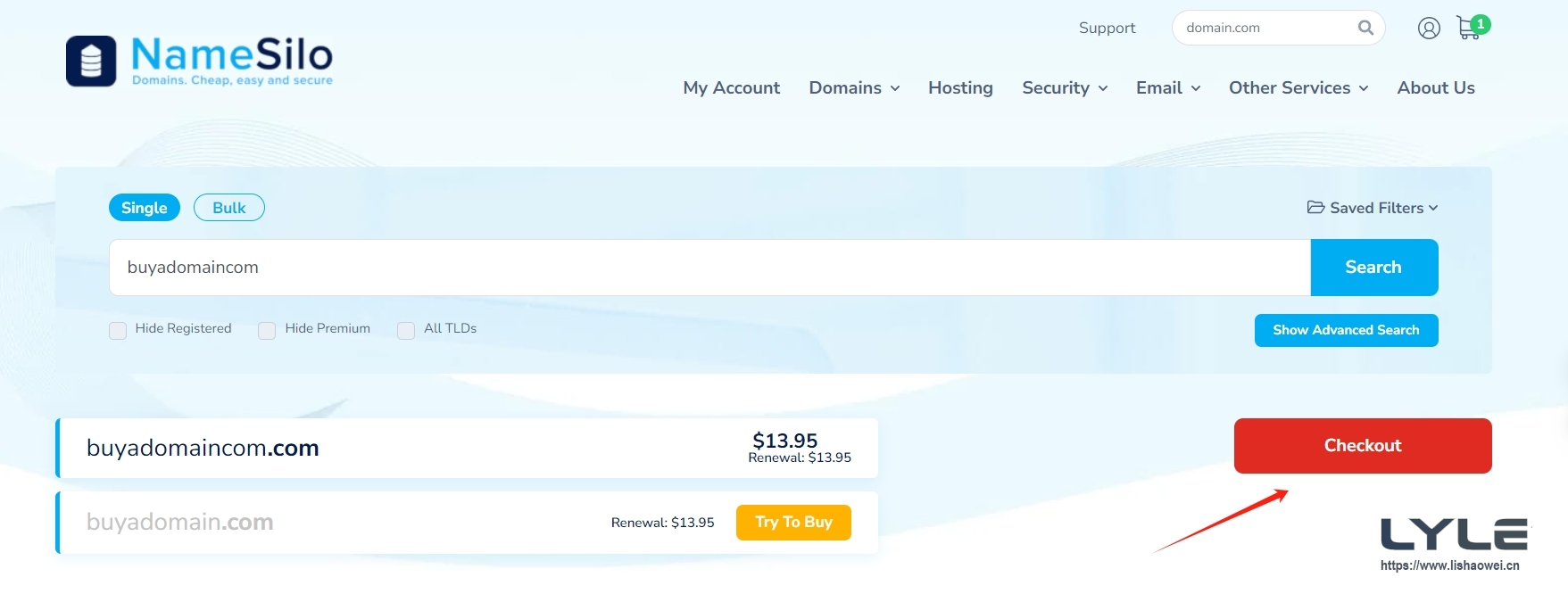 NameSilo域名注册1