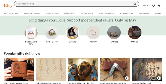 Etsy官网