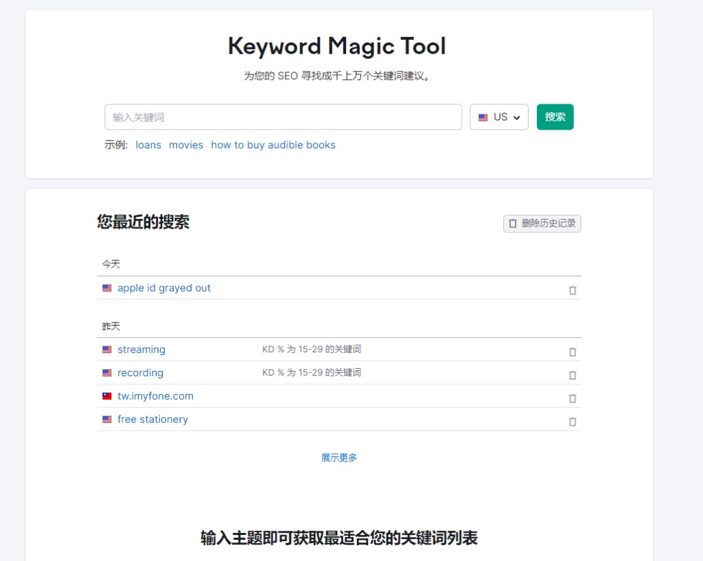 Keyword Overview Tool
