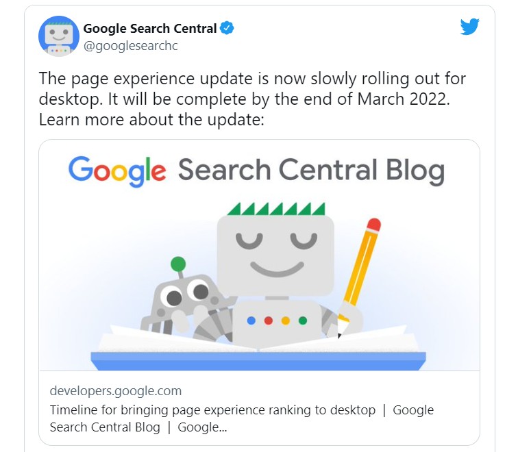 Google 页面体验算法
