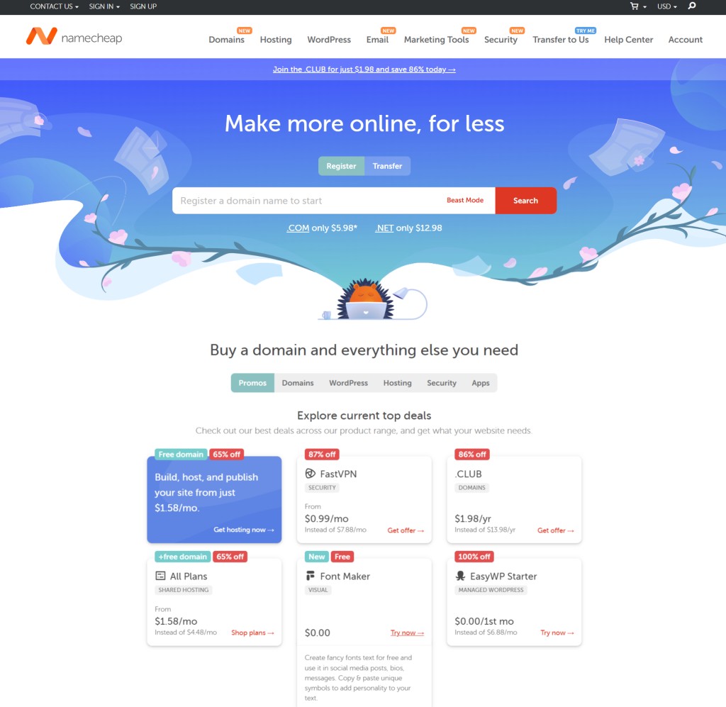 Namecheap – 最实惠的国外域名注册商-划界MBA