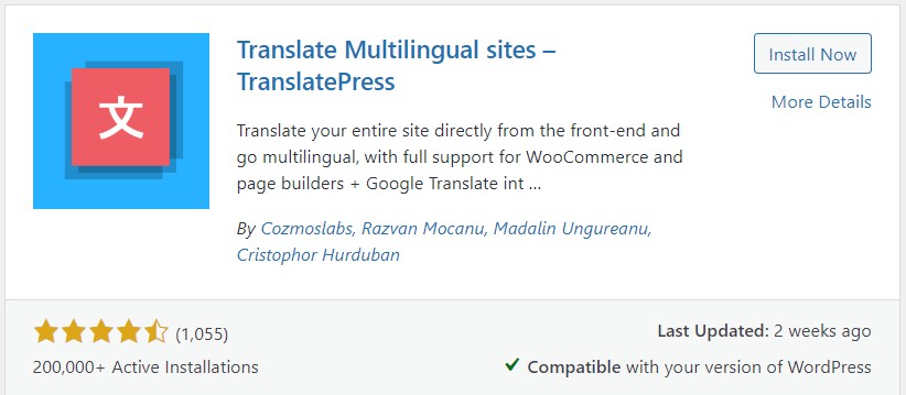 TranslatePress插件